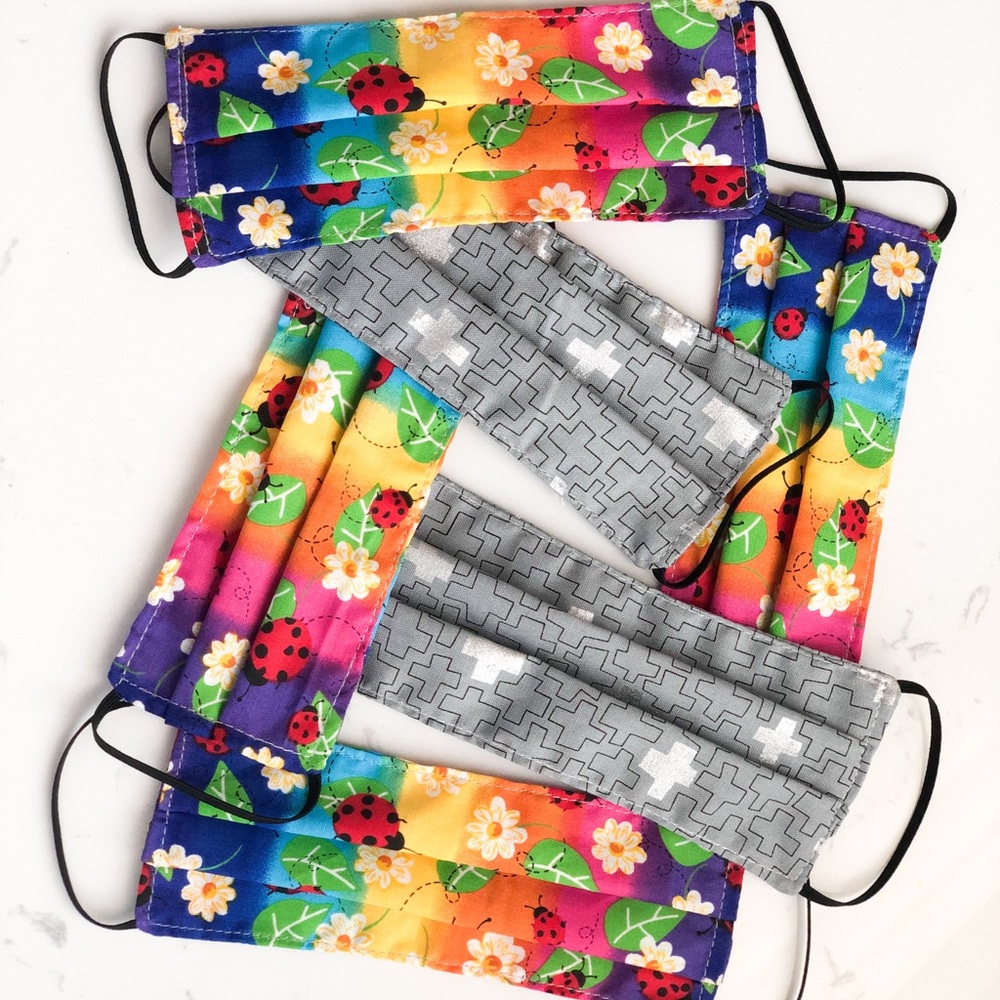 Small KIDS Size Reusable 100% Cotton Face Masks